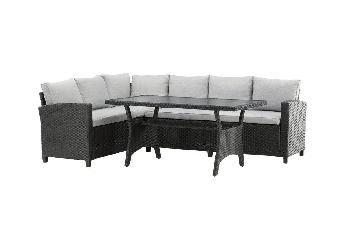 Bentwood Corner Sofa Set Black Black