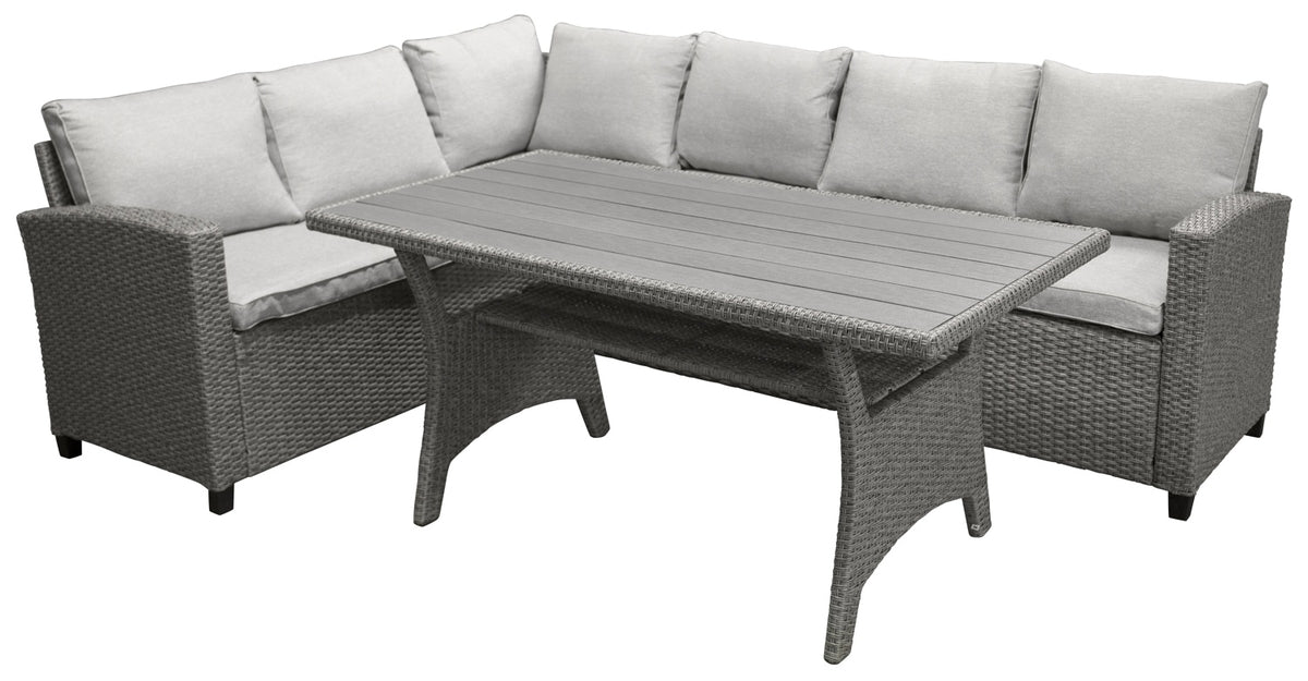 Brentwood Corner Sofa Set Grey Grey