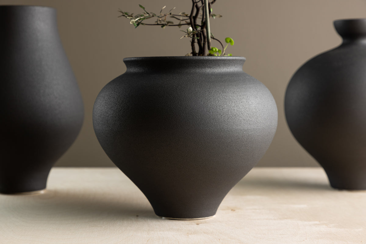 Vases ø18 Black