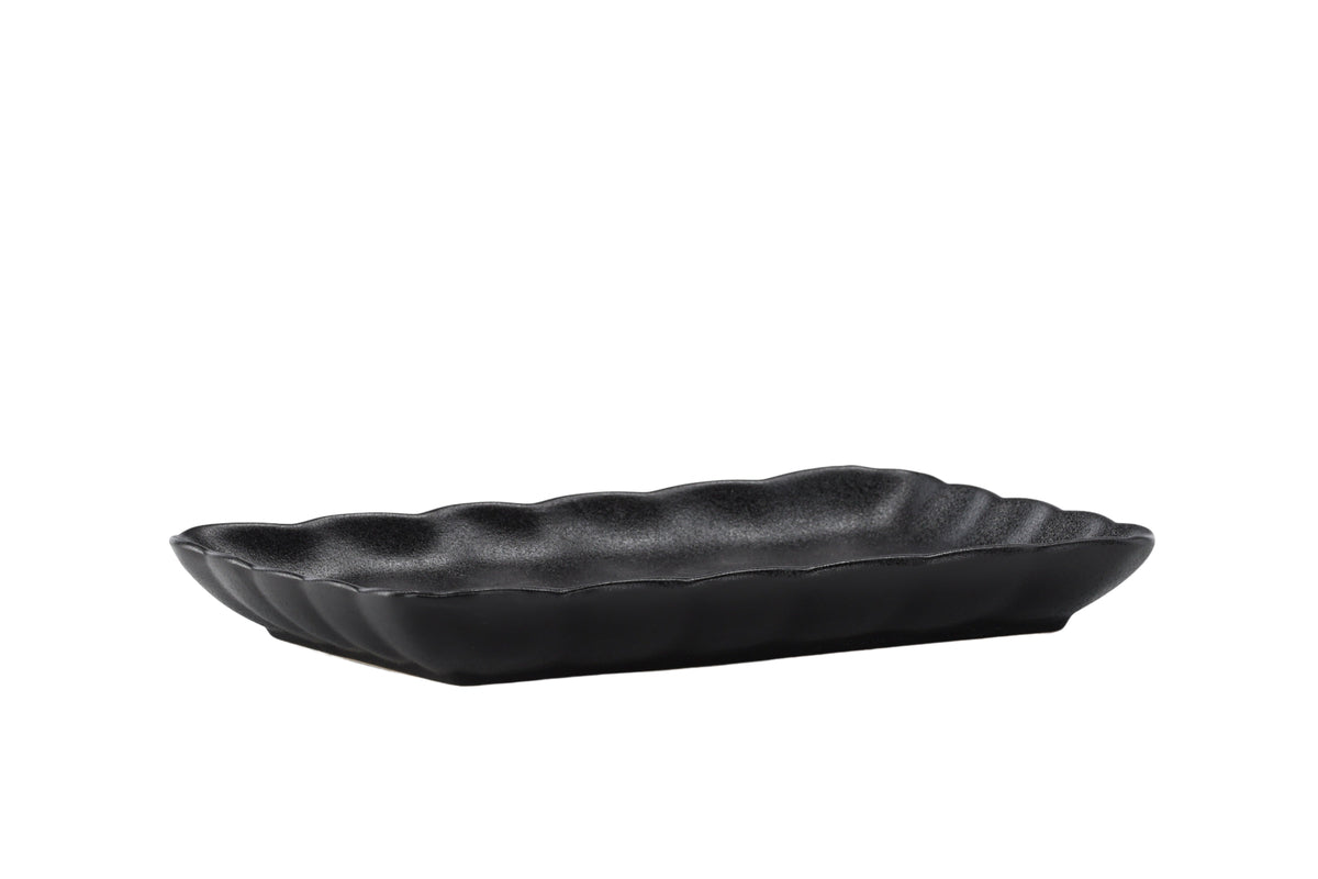 Wabi Sabi Saucer 15 x 24 2-pack Black