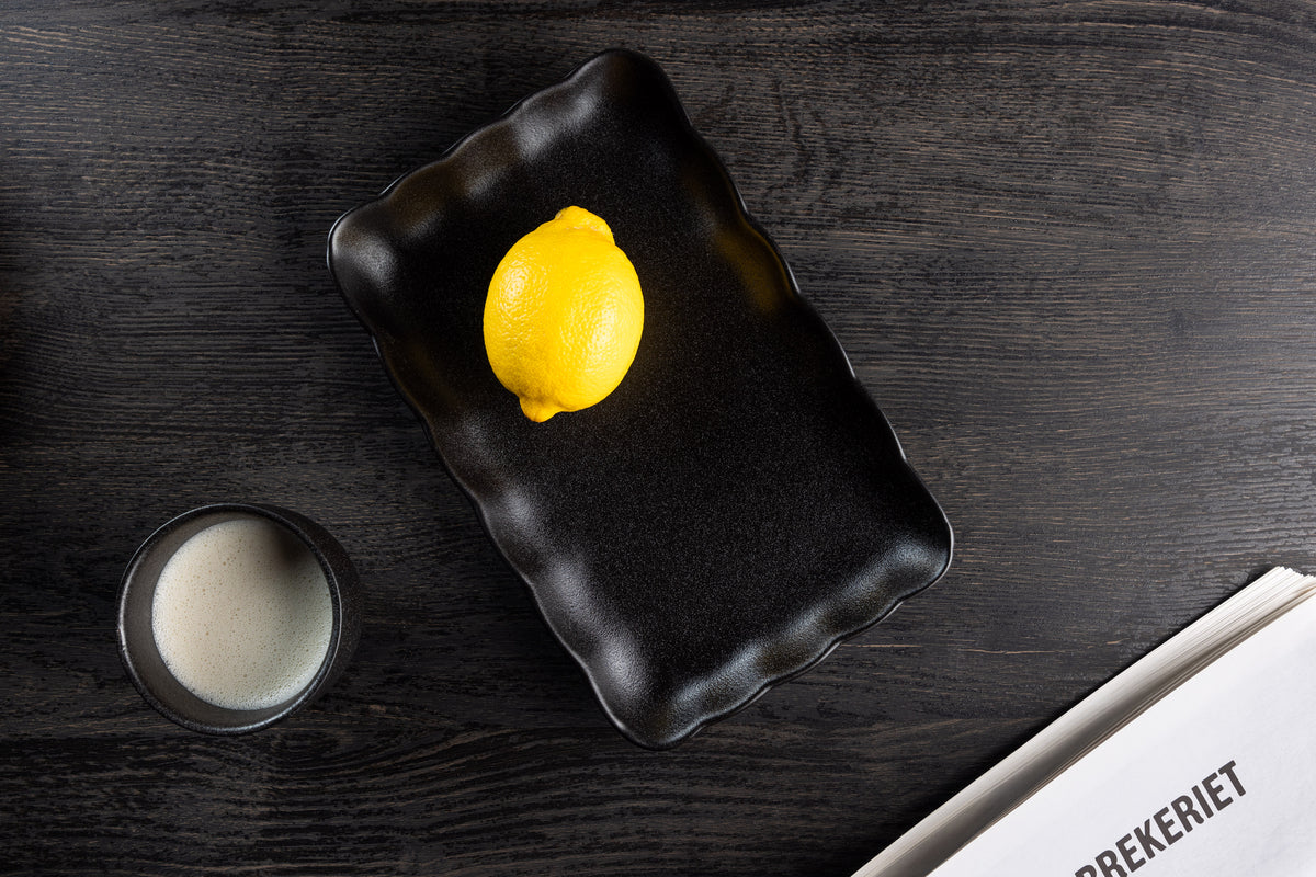 Wabi Sabi Saucer 15 x 24 2-pack Black