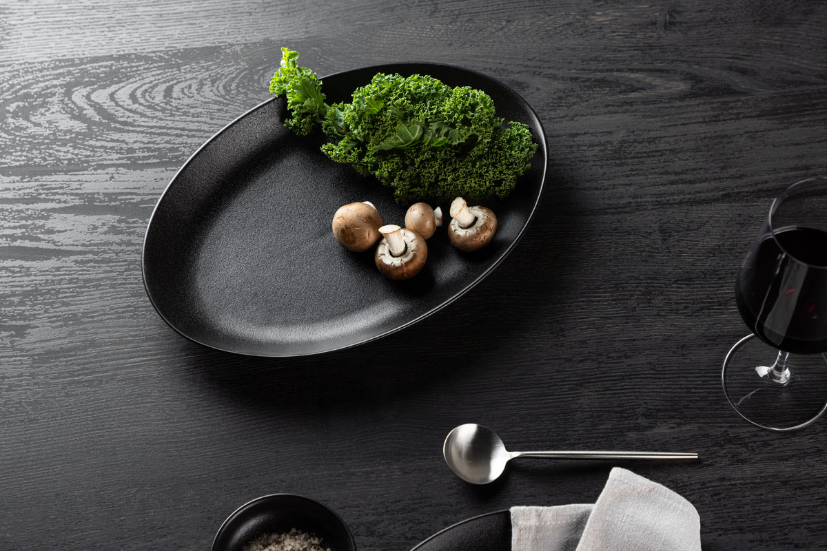 Wabi Sabi Saucer 21 x 31 2-pack Black