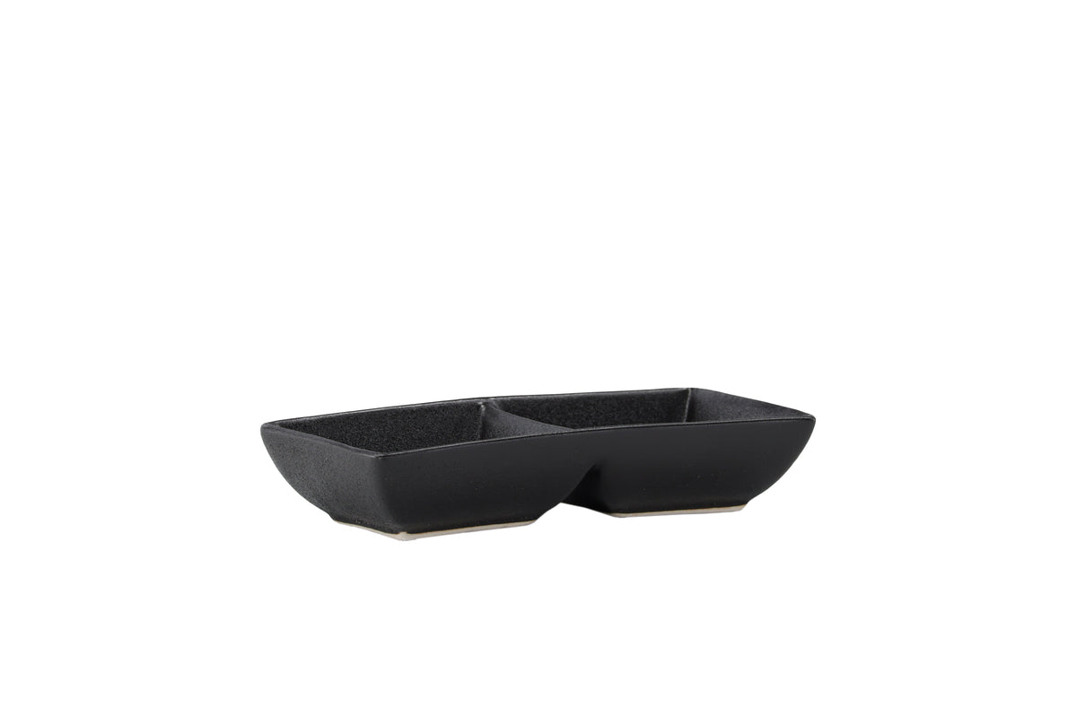 Wabi Sabi Saucer 8 x 15 2-pack Black