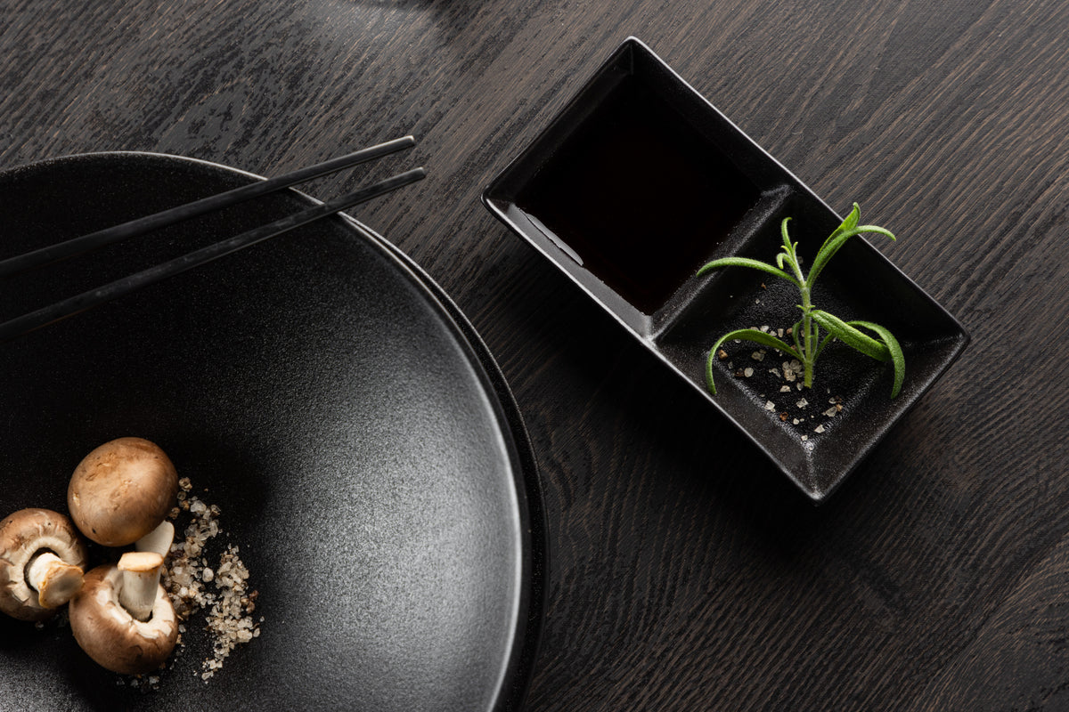 Wabi Sabi Saucer 8 x 15 2-pack Black