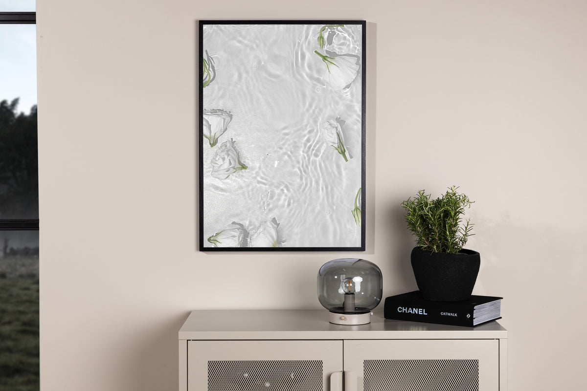 White Roses Poster White