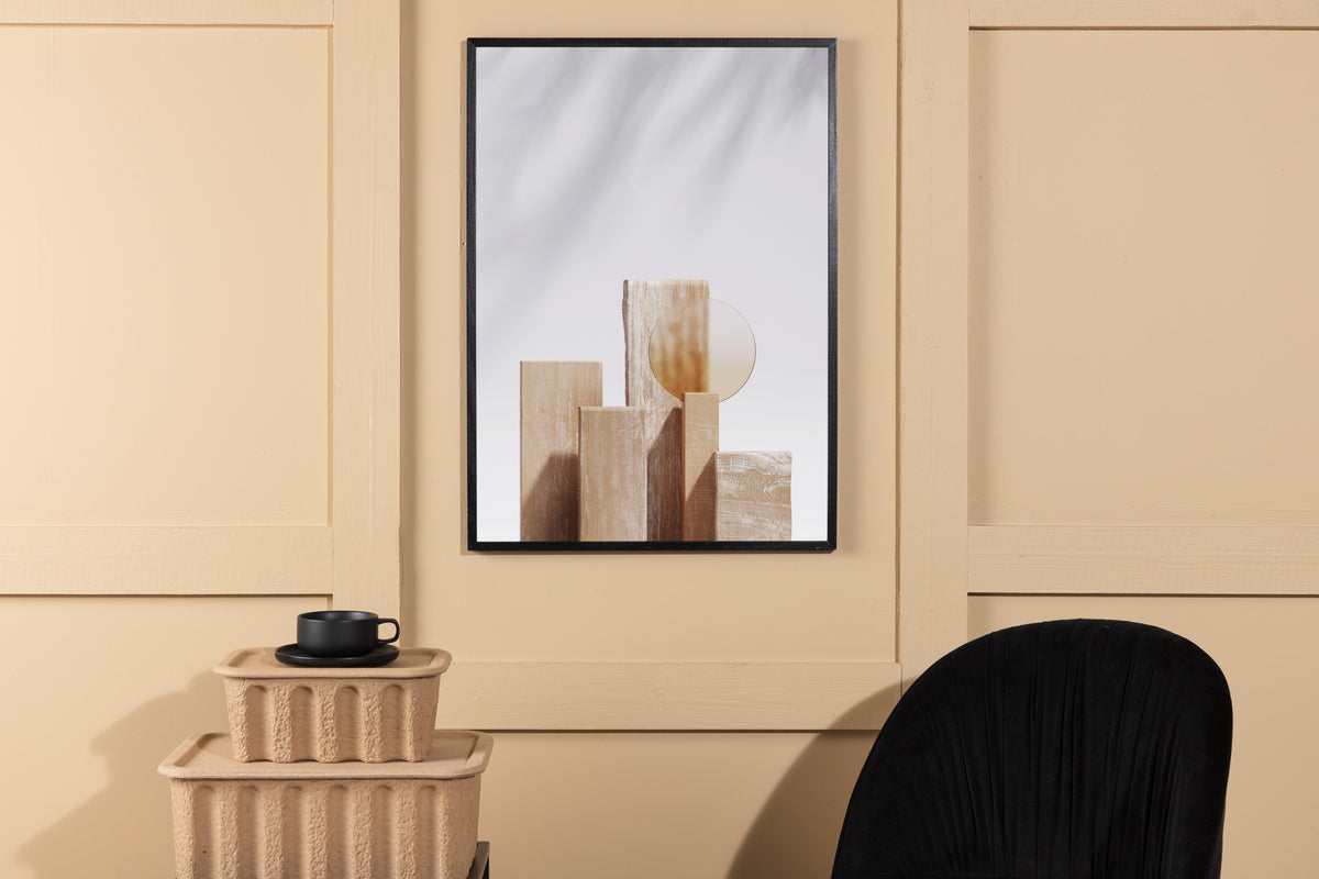 Wooden Blocks Poster Beige