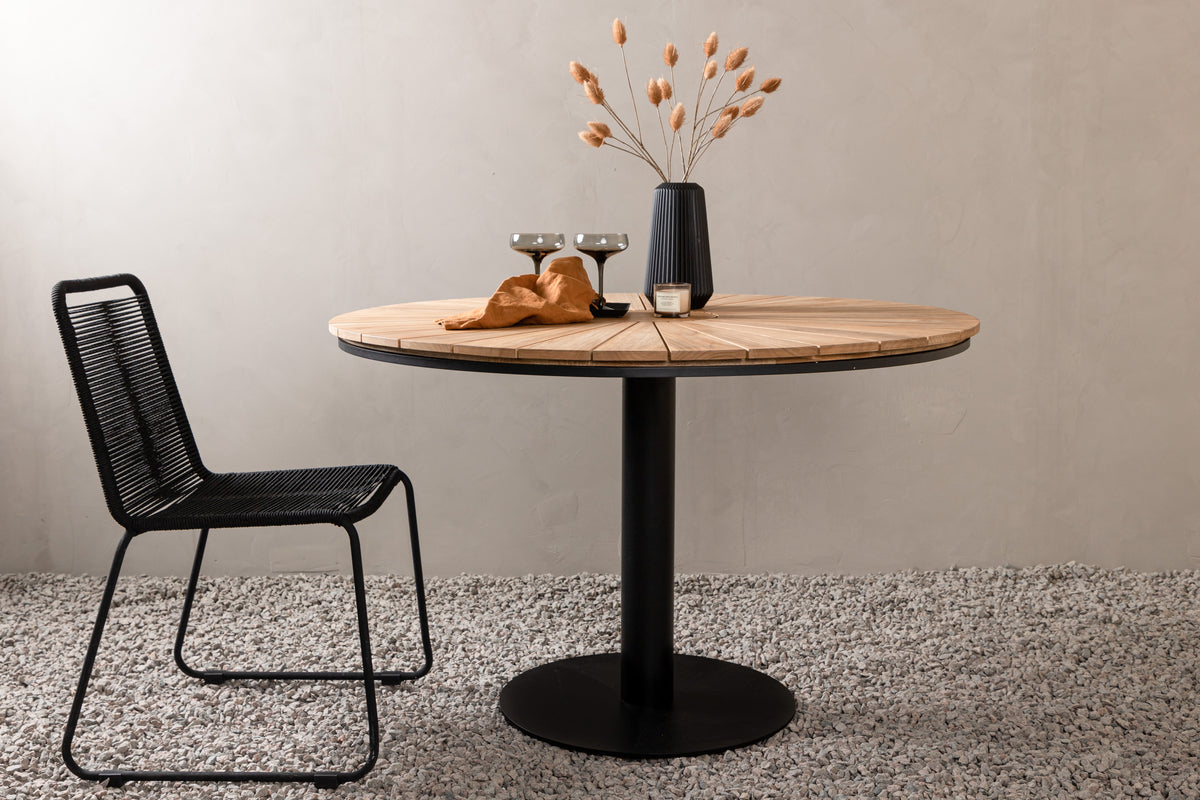Croft Round Dining Table ⌀120 Black