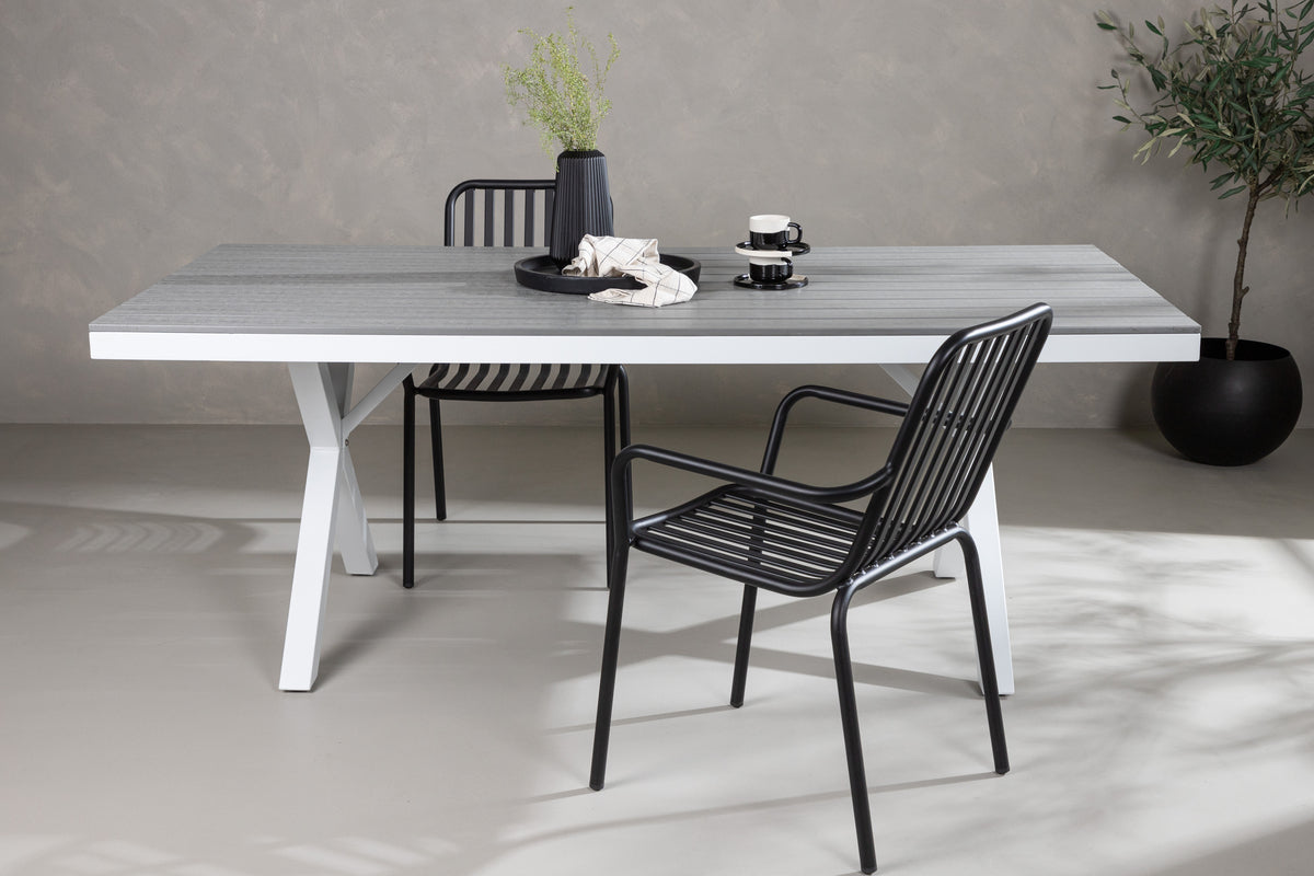 Garcia Rectangular Dining Table 200 x 100 Grey