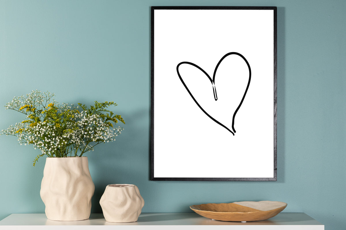 Heart Poster White