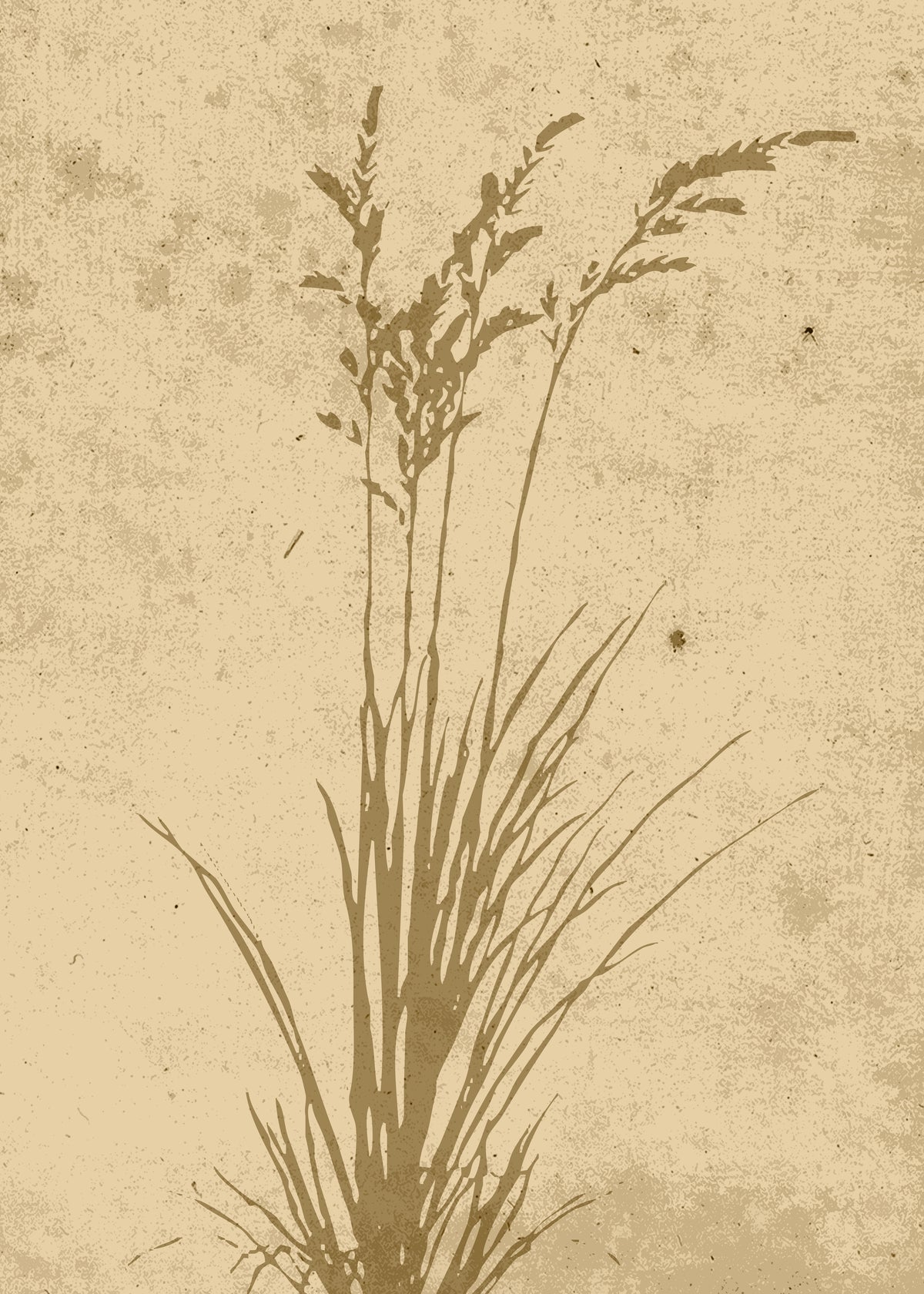 Plant art Poster Beige