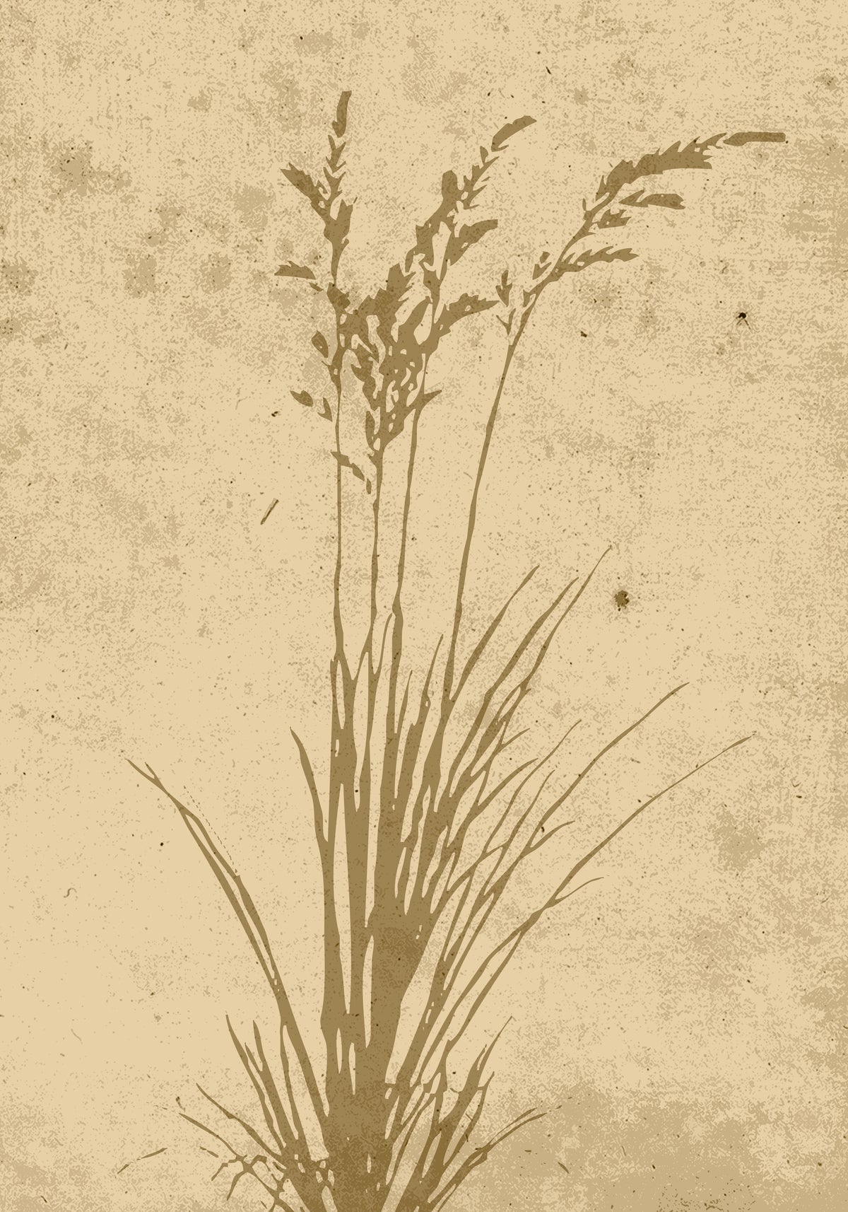 Plant art Poster Beige