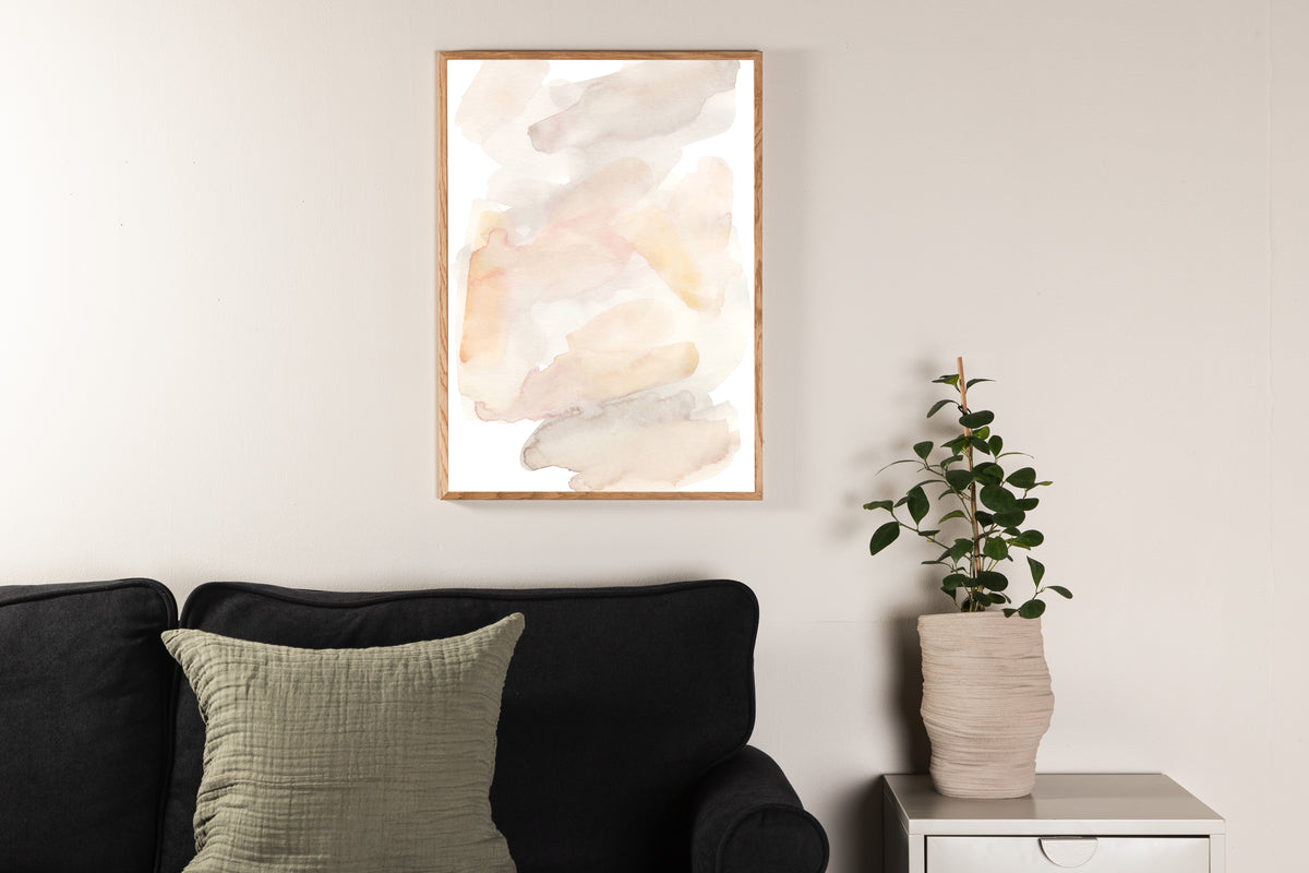 Watercolor Poster Beige