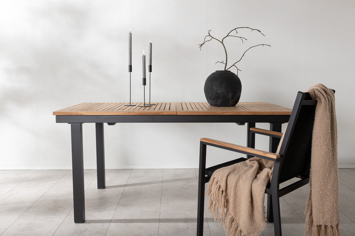 Rectangular Dining Table 75 x 160 x 90 Black