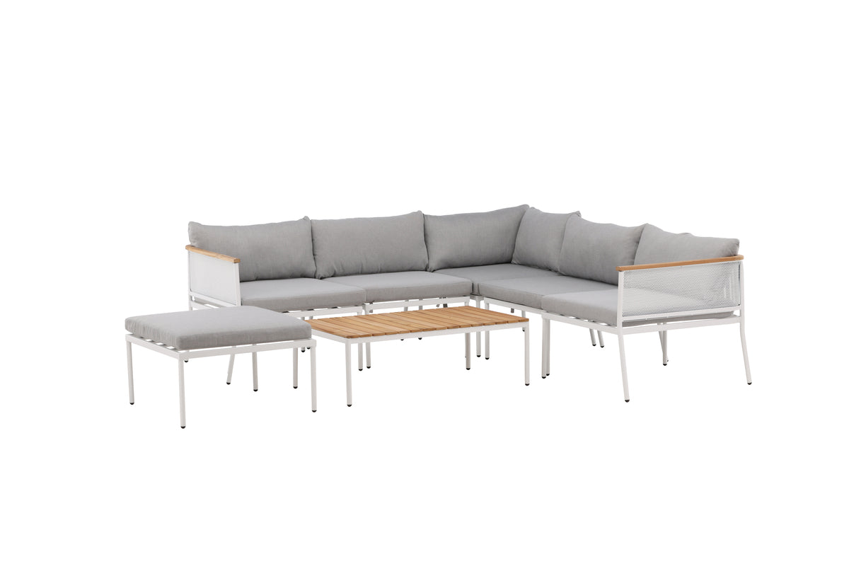 Nettan Corner Sofa Set Nature Grey