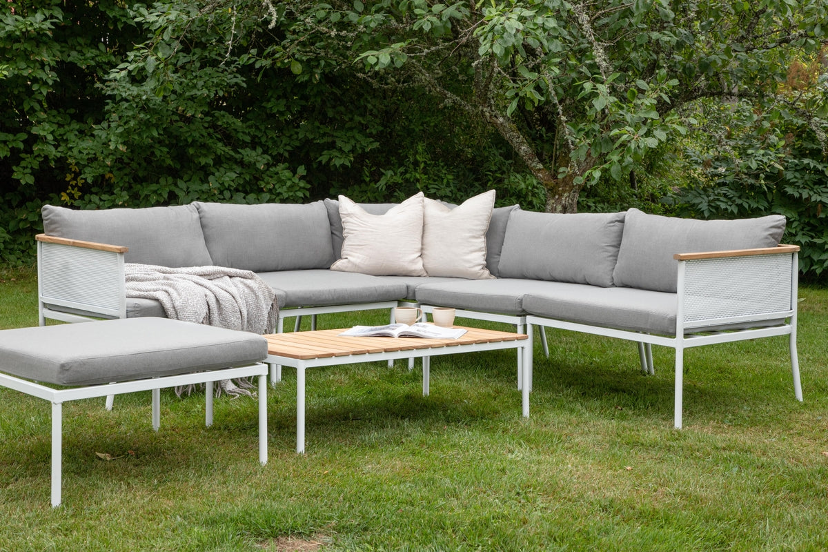 Nettan Corner Sofa Set Nature Grey