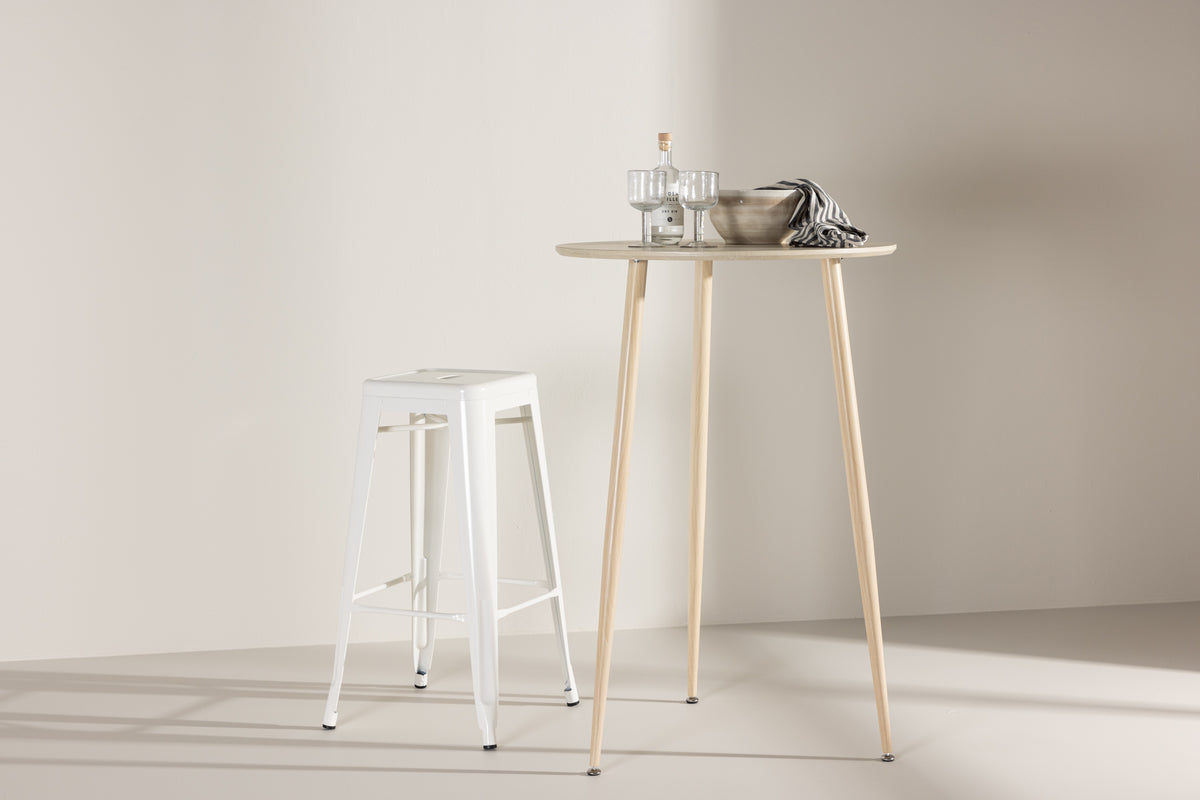 Plaza Bar Table ⌀70 Whitewash