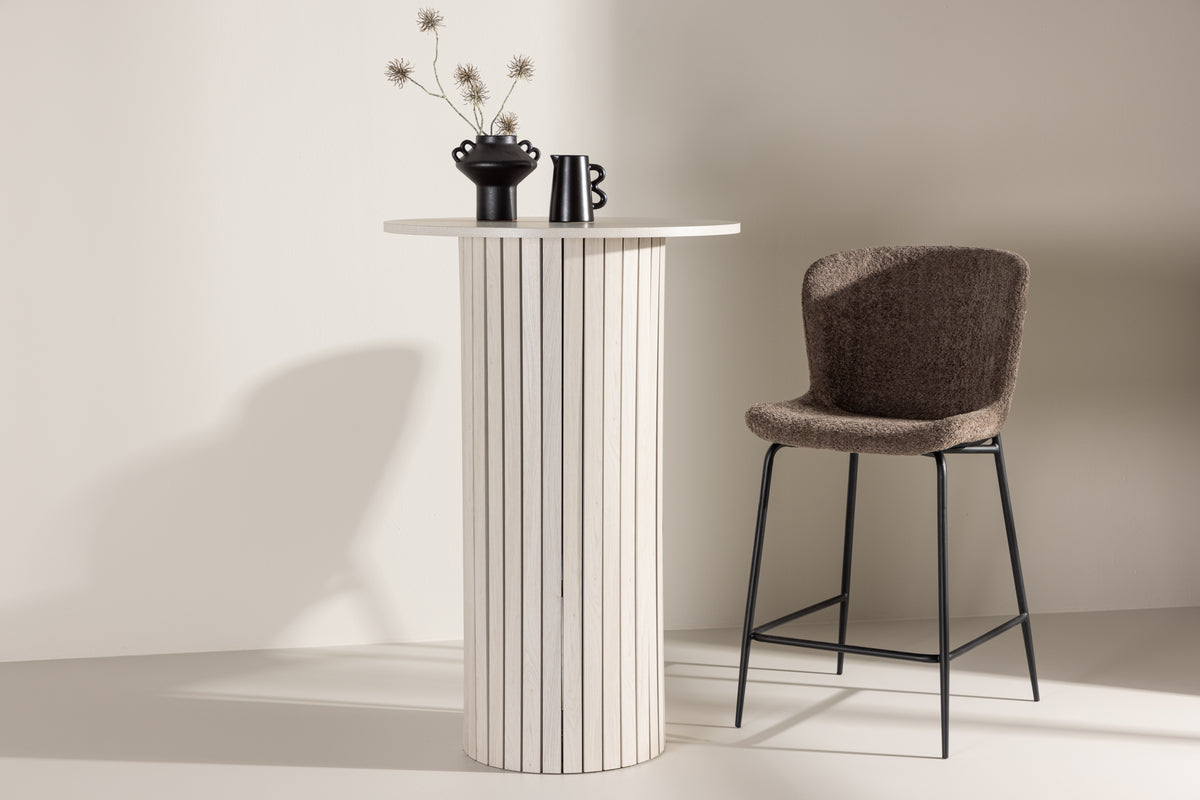 Bar table ø70 Whitewashed