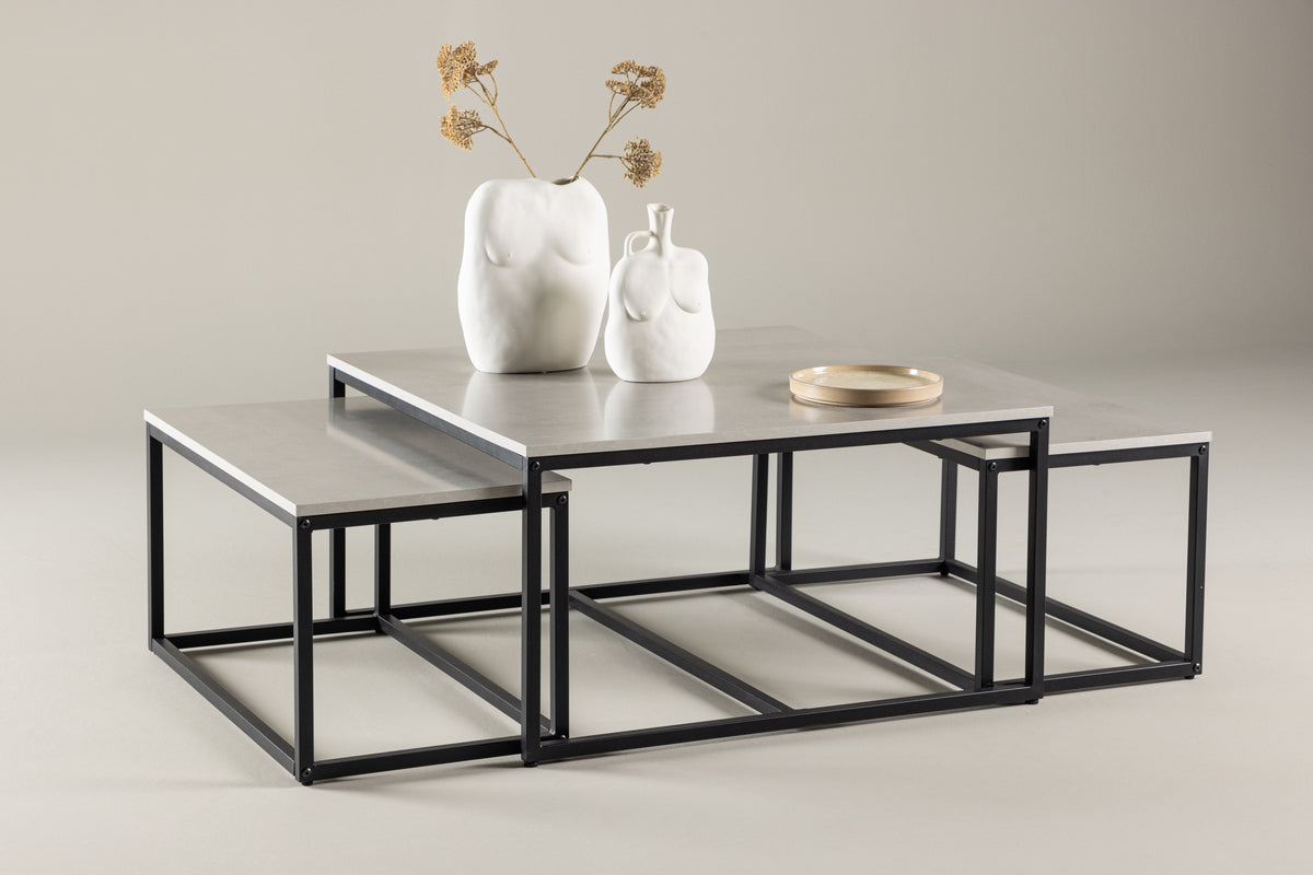 Solna Sofa Table Table 1: 80 Table 2: 38 cm x Table 1: 80 cm Table 2: 73cm Grey
