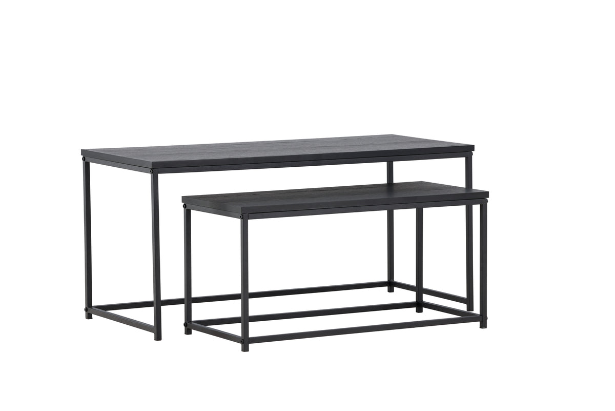 Staal Sofa Table Table 1: 43x100 cm Table 2: 33x75cm Black