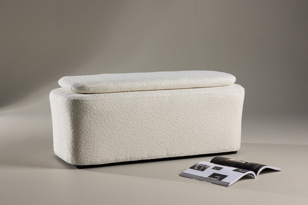 Laurel Ottoman 53 x 66 x 83 White