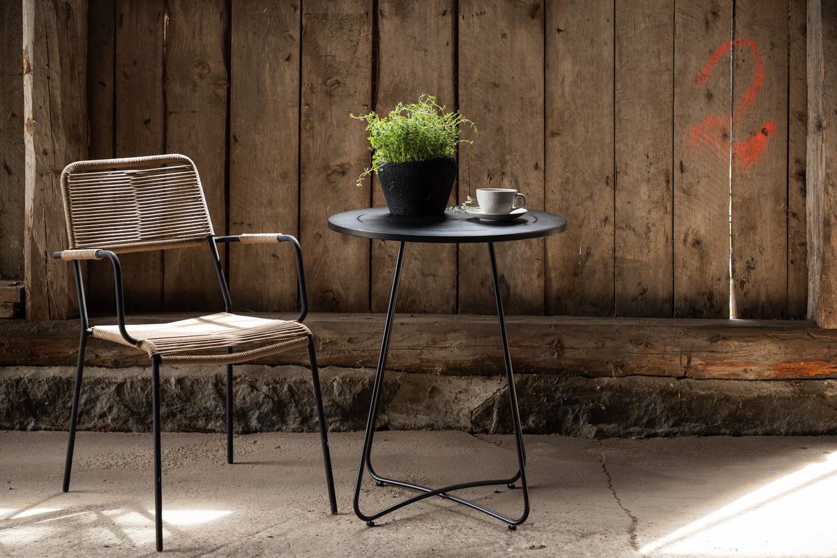 Bacong Cafe Table ⌀60 Black