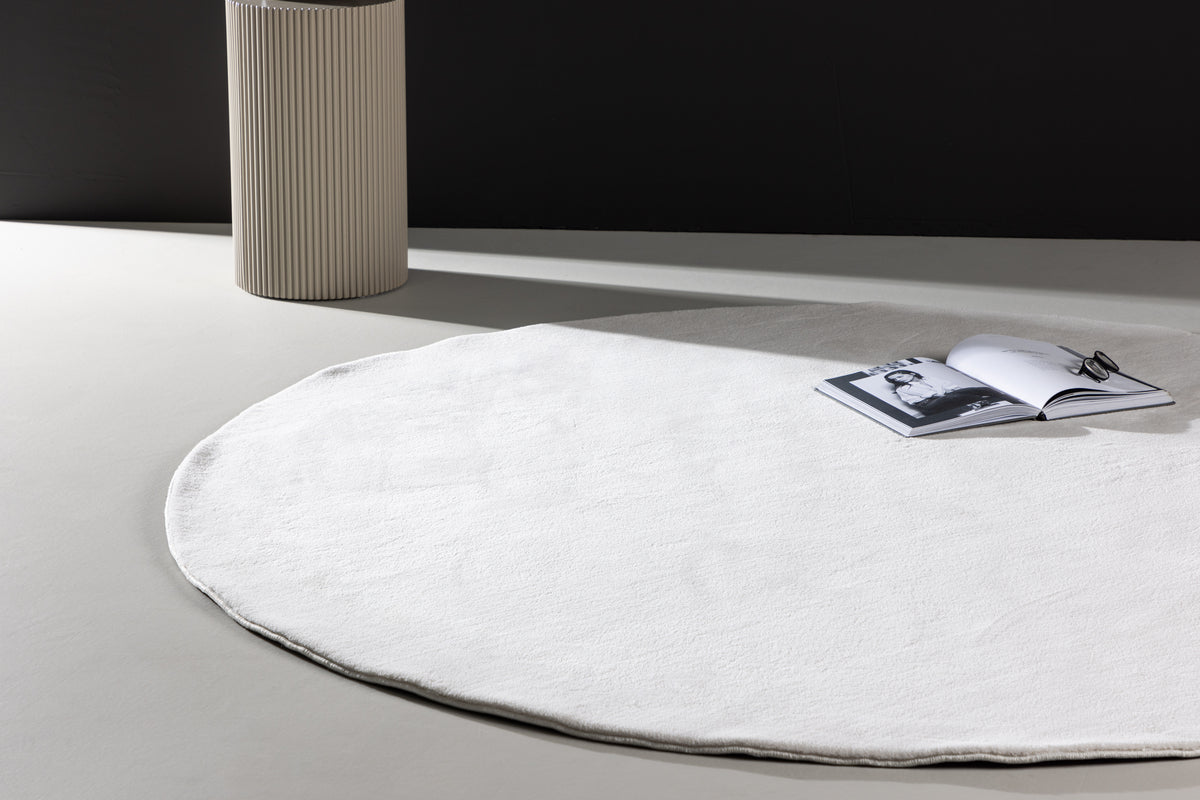 Nixie Round Carpet ⌀200 White
