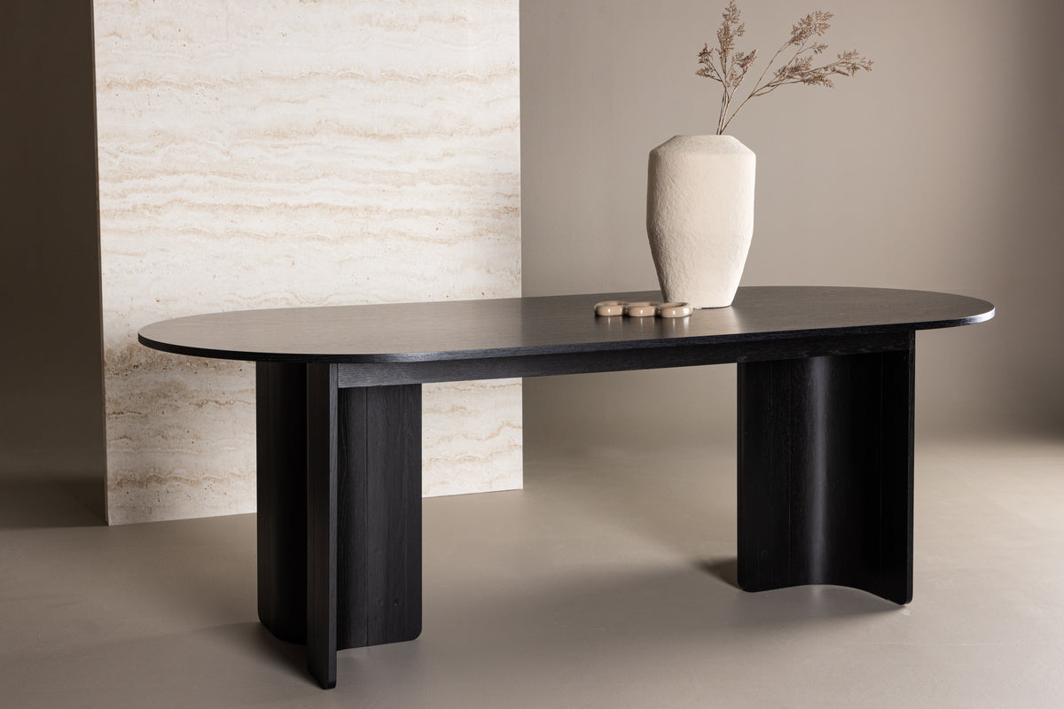 Tyresö Oval Dining Table 220 x 100 Black