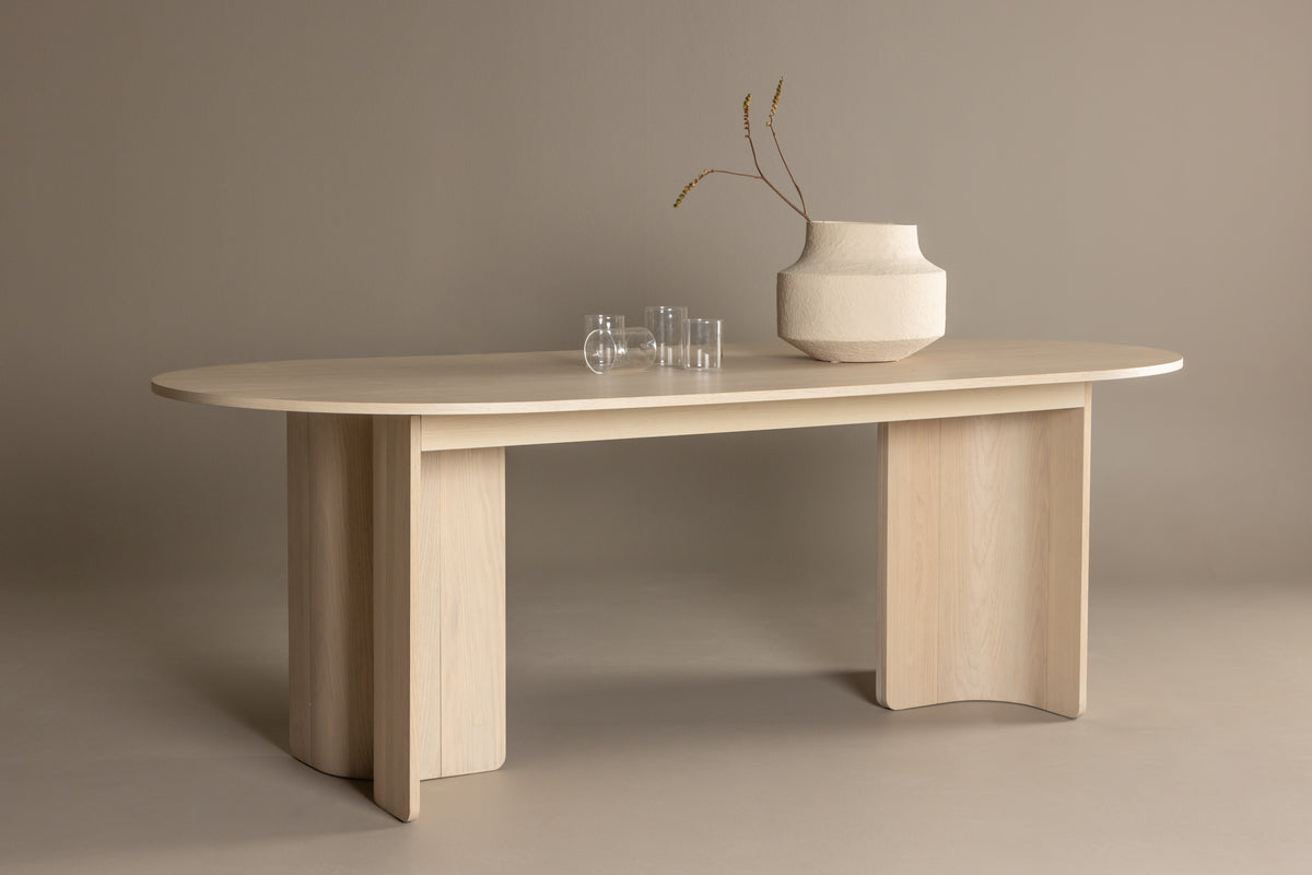 Tyresö Oval Dining Table 220 x 100 Whitewash
