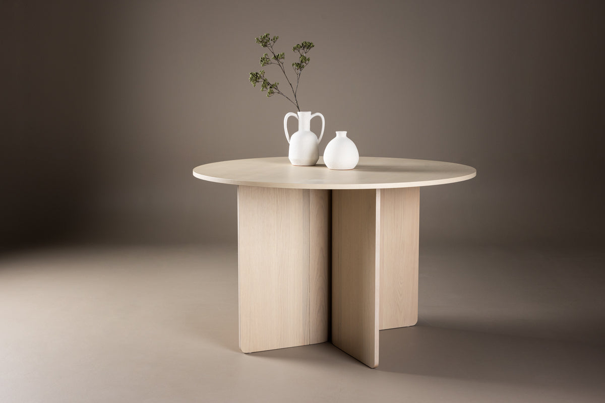 Tyresö Round Dining Table ⌀120 Whitewash