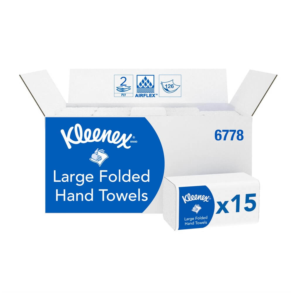 Taitetut pyyhkeet Kleenex® Ultra 1860 kpl/fp