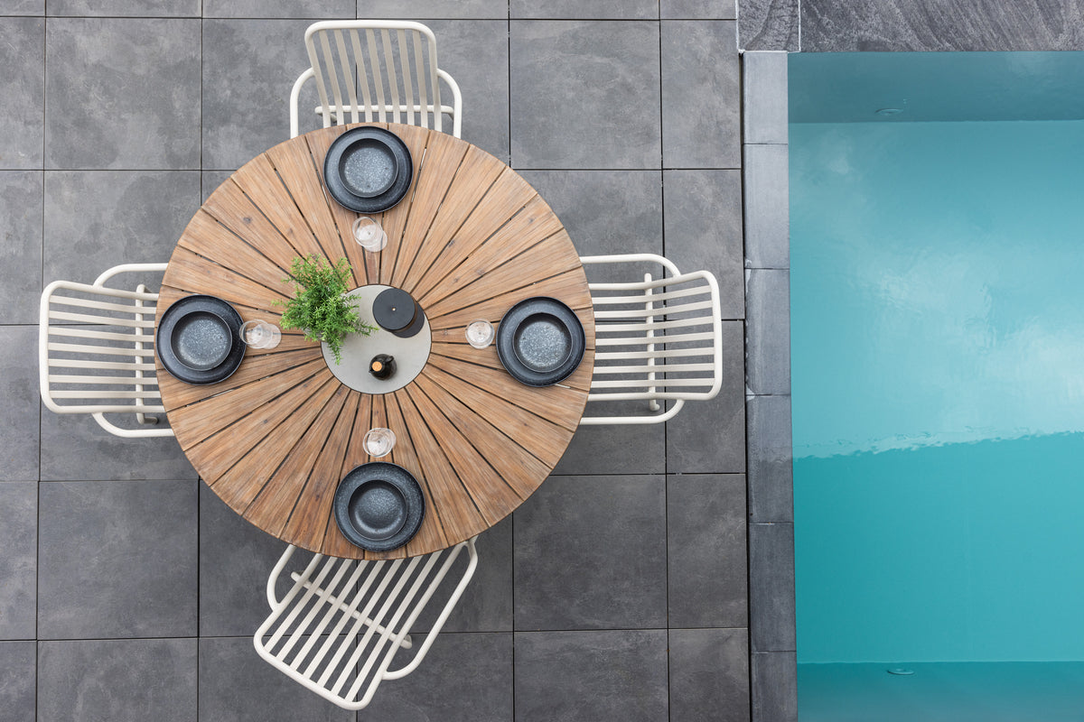 Rosario Round Dining Table ⌀140 Brown