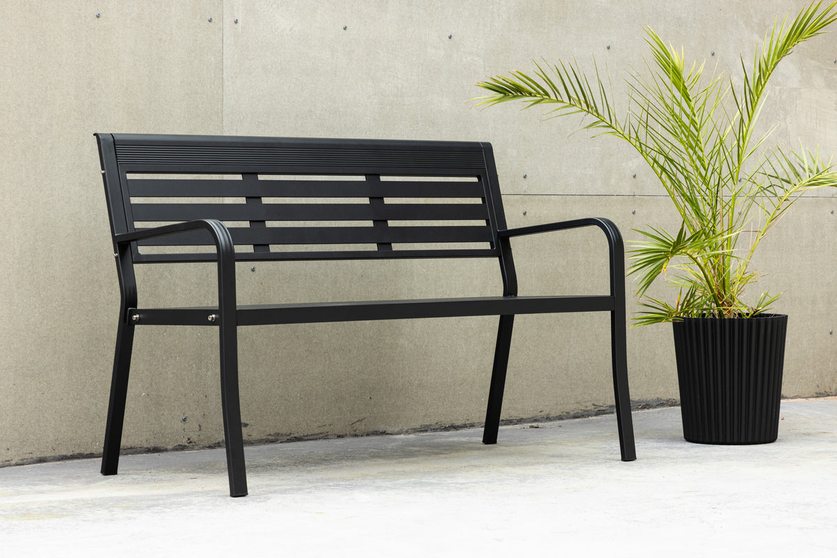 Elvas Bench Sofa 60 x 125 x 84 Black