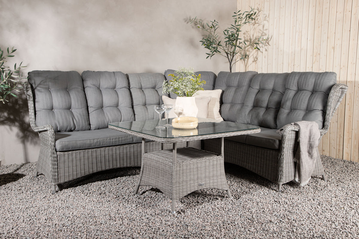 Washington Corner Sofa Set Grey Grey