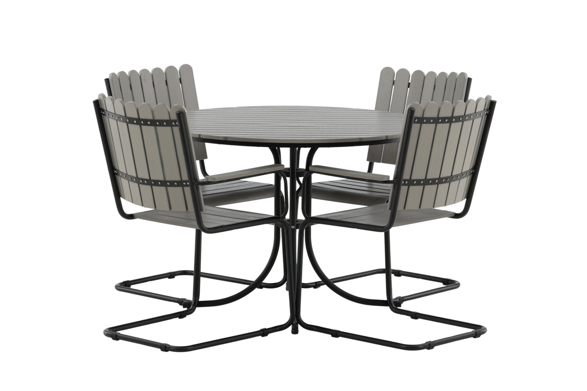 Holmsund Dining Set Grey Grey