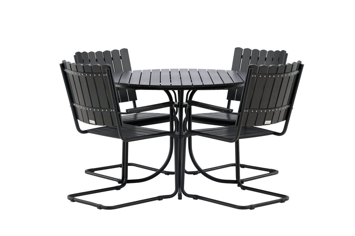Holmsund Dining Set Black Black