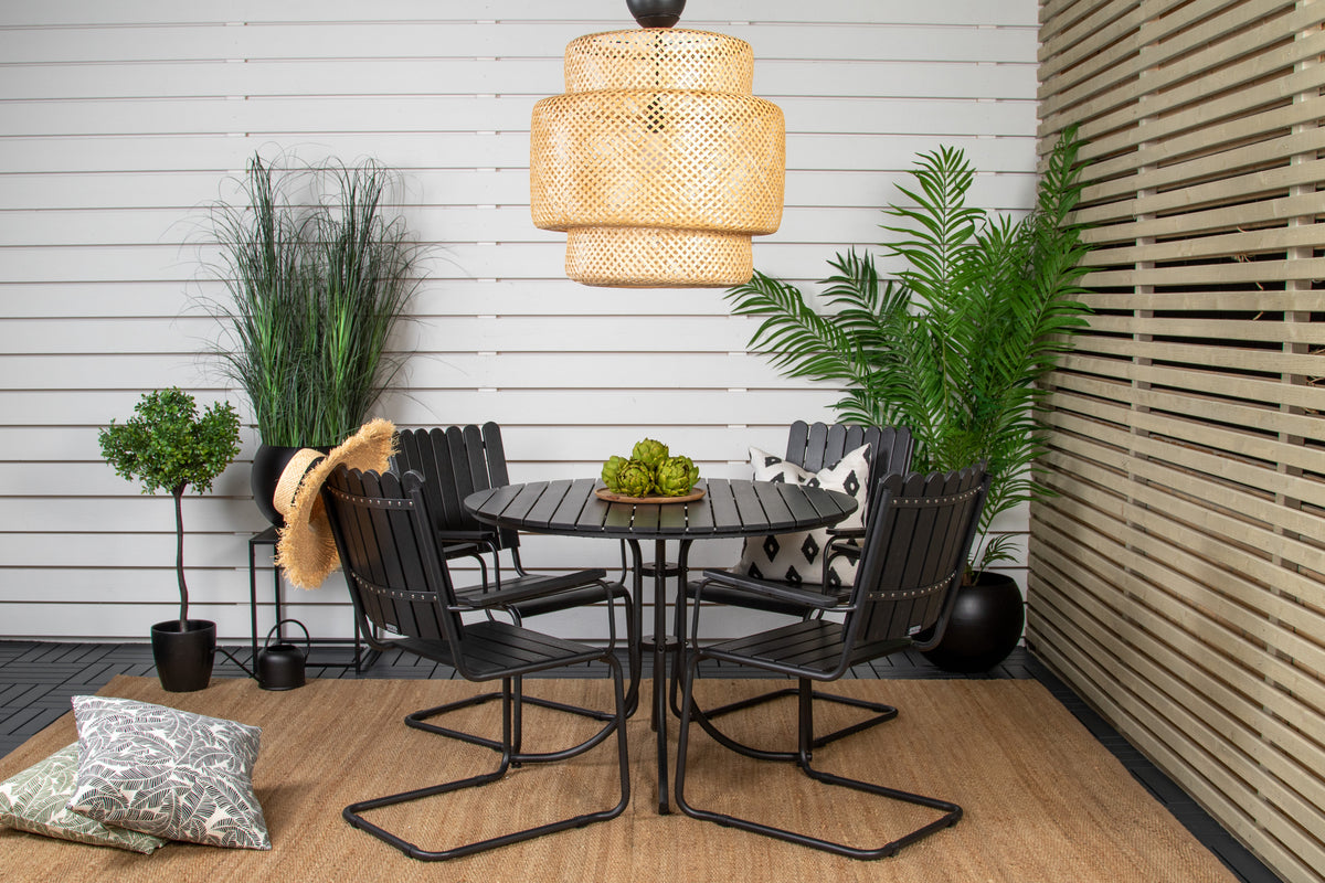 Holmsund Dining Set Black Black