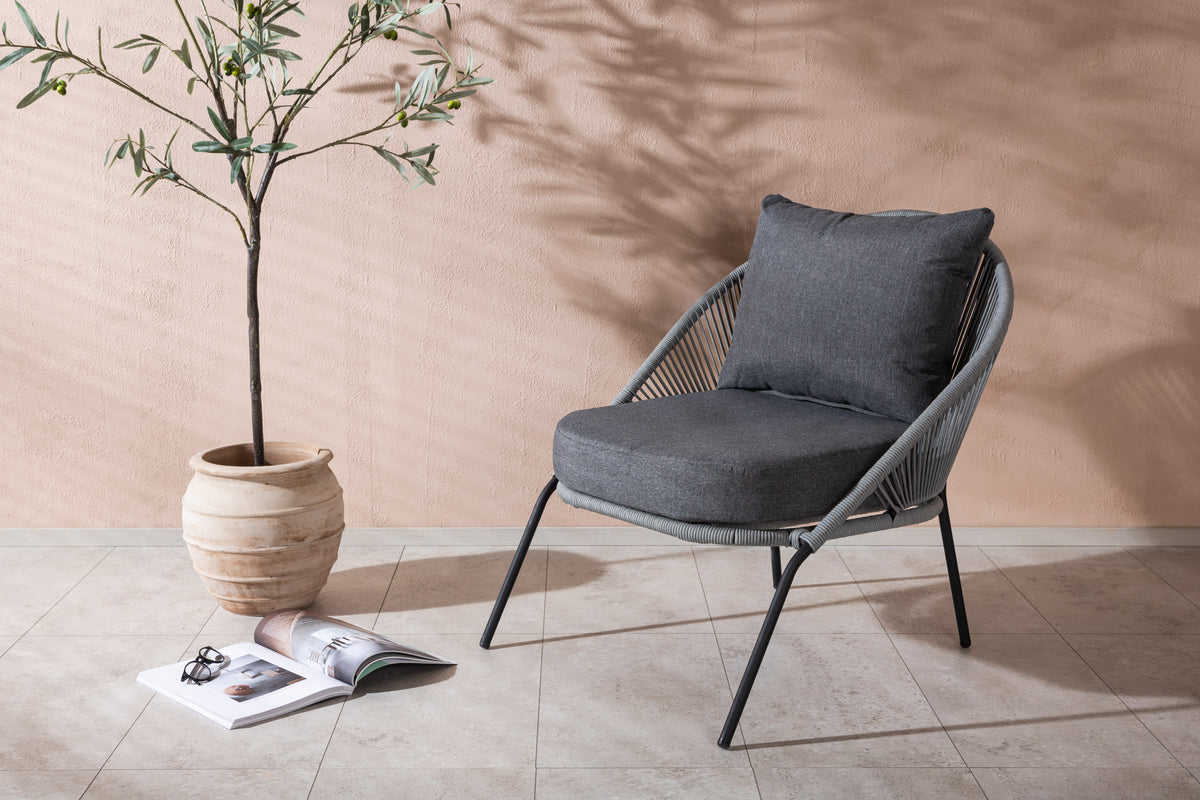 Lindos Lounge Chair Grey
