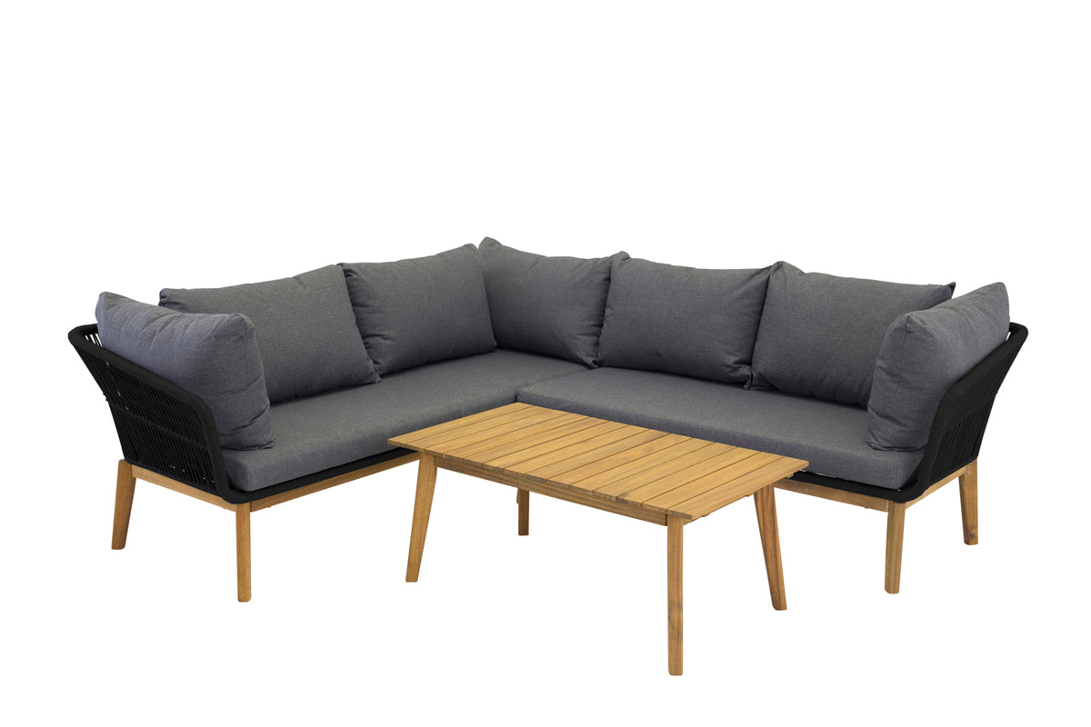 Chania Corner Sofa Set Nature Grey