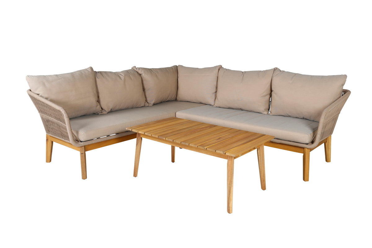 Chania Corner Sofa Set Nature Beige