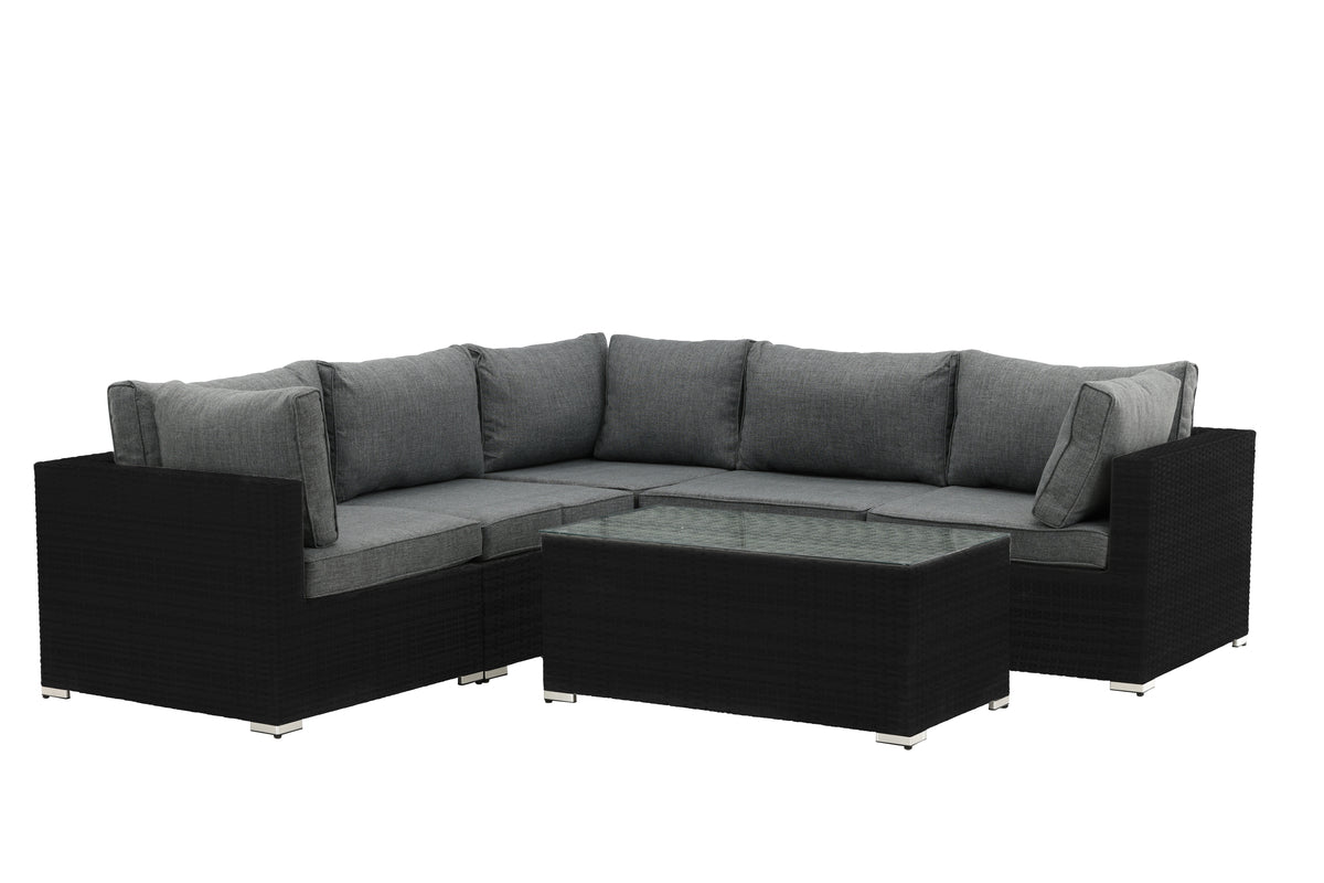 Amazon Corner Sofa Set Black Black