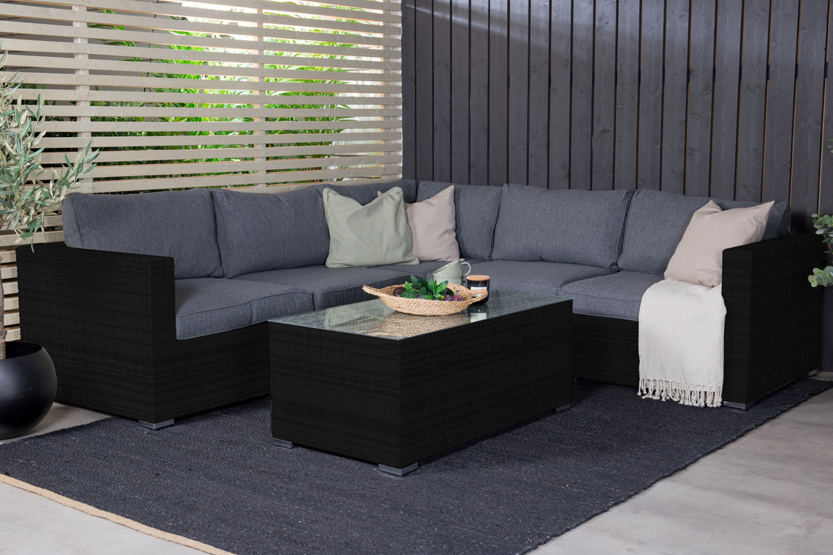 Amazon Corner Sofa Set Black Black