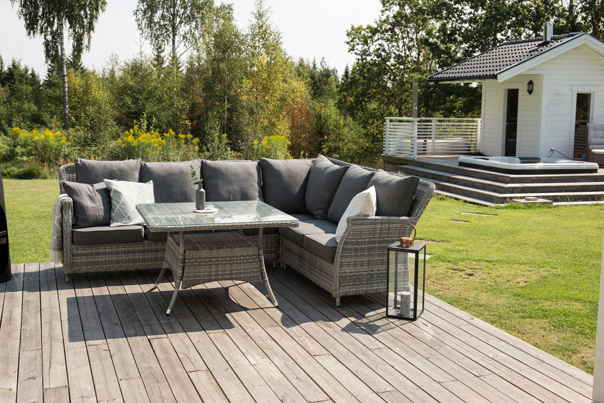 Vikelund Corner Sofa Set Grey Grey