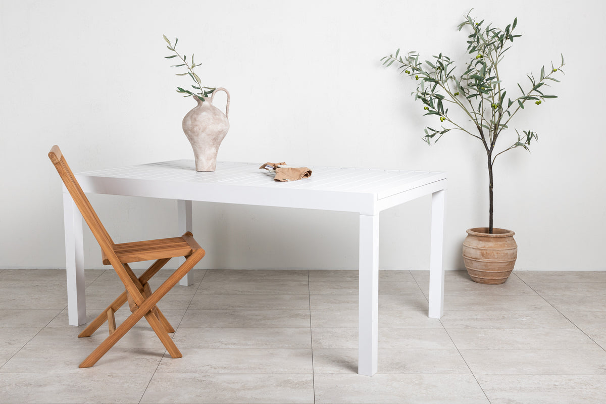 Marbella Rectangular Dining Table 160 x 100 White