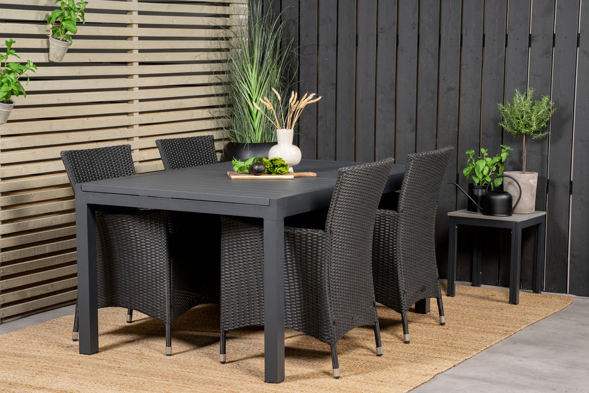 Marbella Rectangular Dining Table 160 x 100 Black