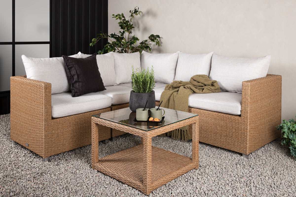 Vamos Corner Sofa Set Nature Nature