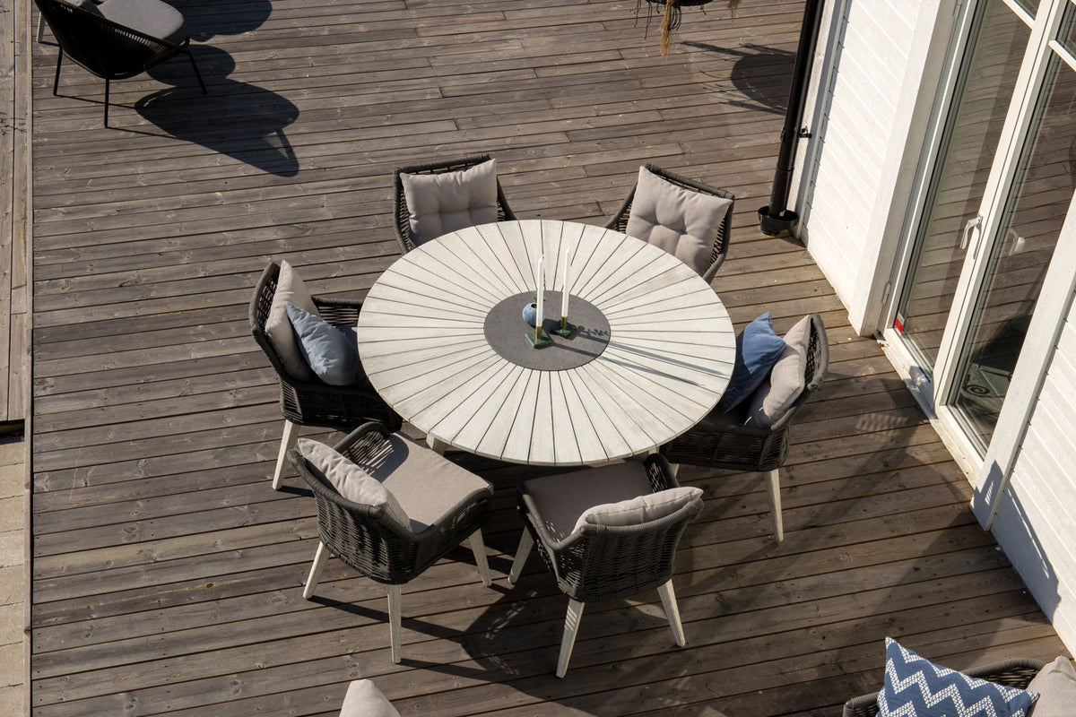 Rives Round Dining Table ⌀150 Whitewash