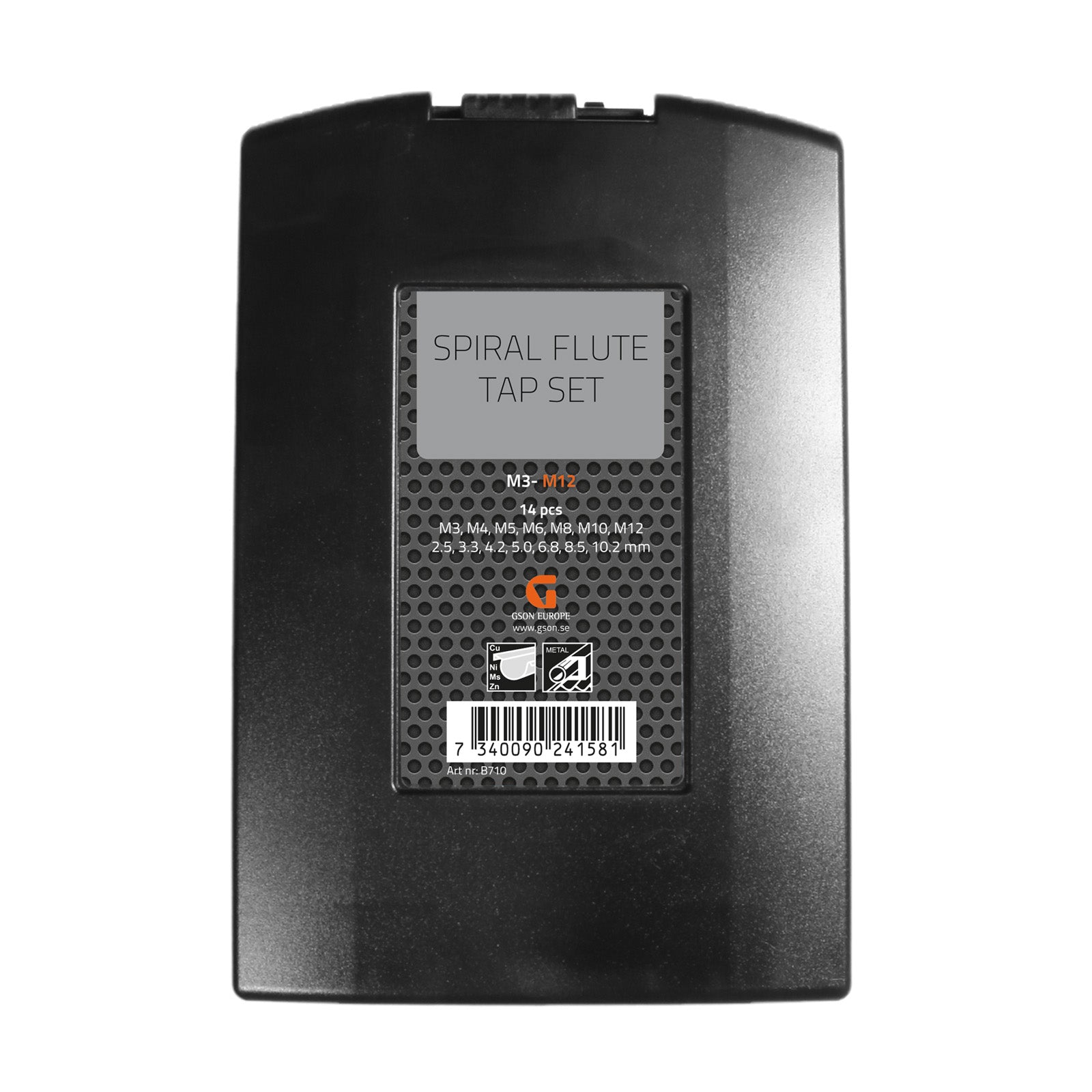 Maskingängtapp HSS M2 Spiral Flute Tap Set M3-M12