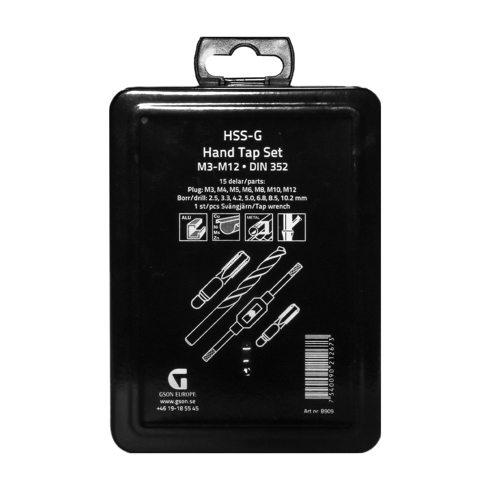 Handgängsats HSS-G M3-M12