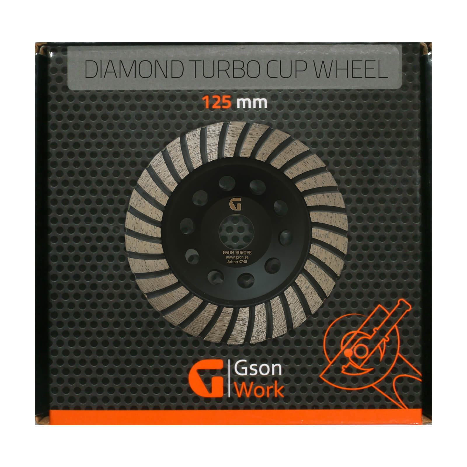 Timanttiturbohiomakulho 125 x 5,0 x 20,0 x 22,23 mm