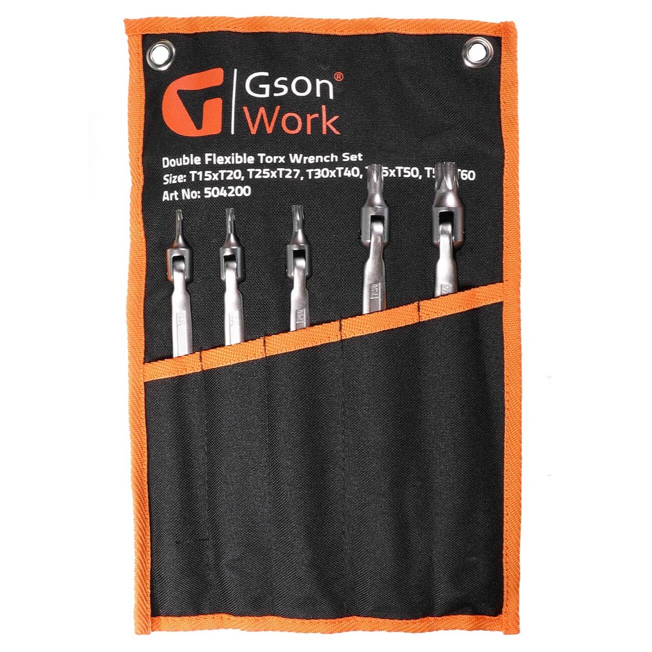 Double Flexible Torx socket wrench Set 5 parts